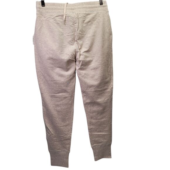 Daily Ritual Women's Cozy Knit Drawstring Jogger Pant Ivory/Light Brown Medium - Picture 2 of 11